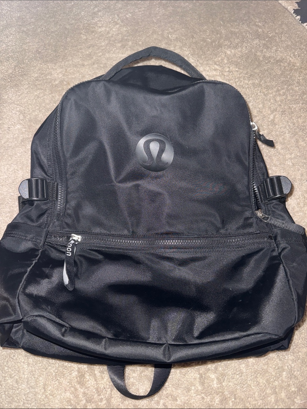 lululemon athletica Black  Everyday Backpack with Front Zip Pocket
